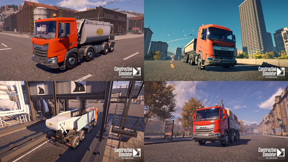 Driving sturdy daf trucks in construction simulator game