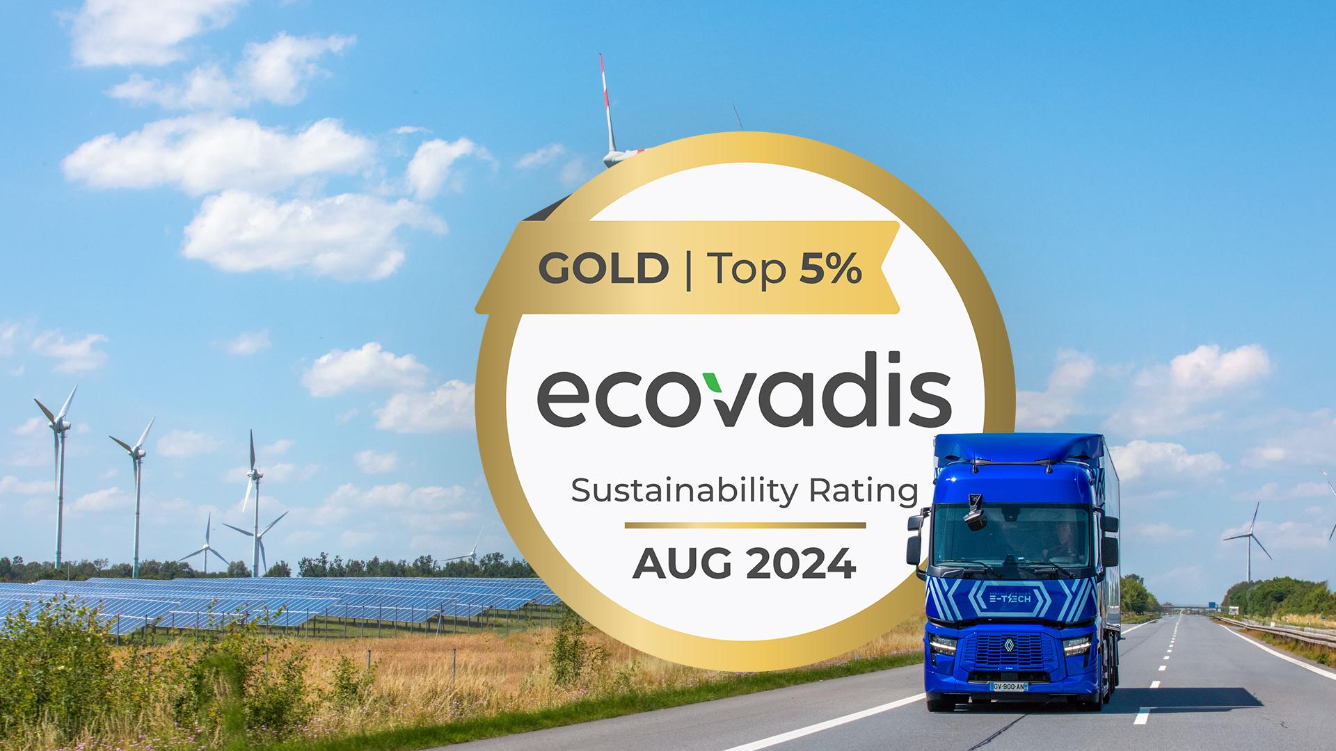 Renault Trucks obtains Ecovadis Gold certification for the 6th consecutive year