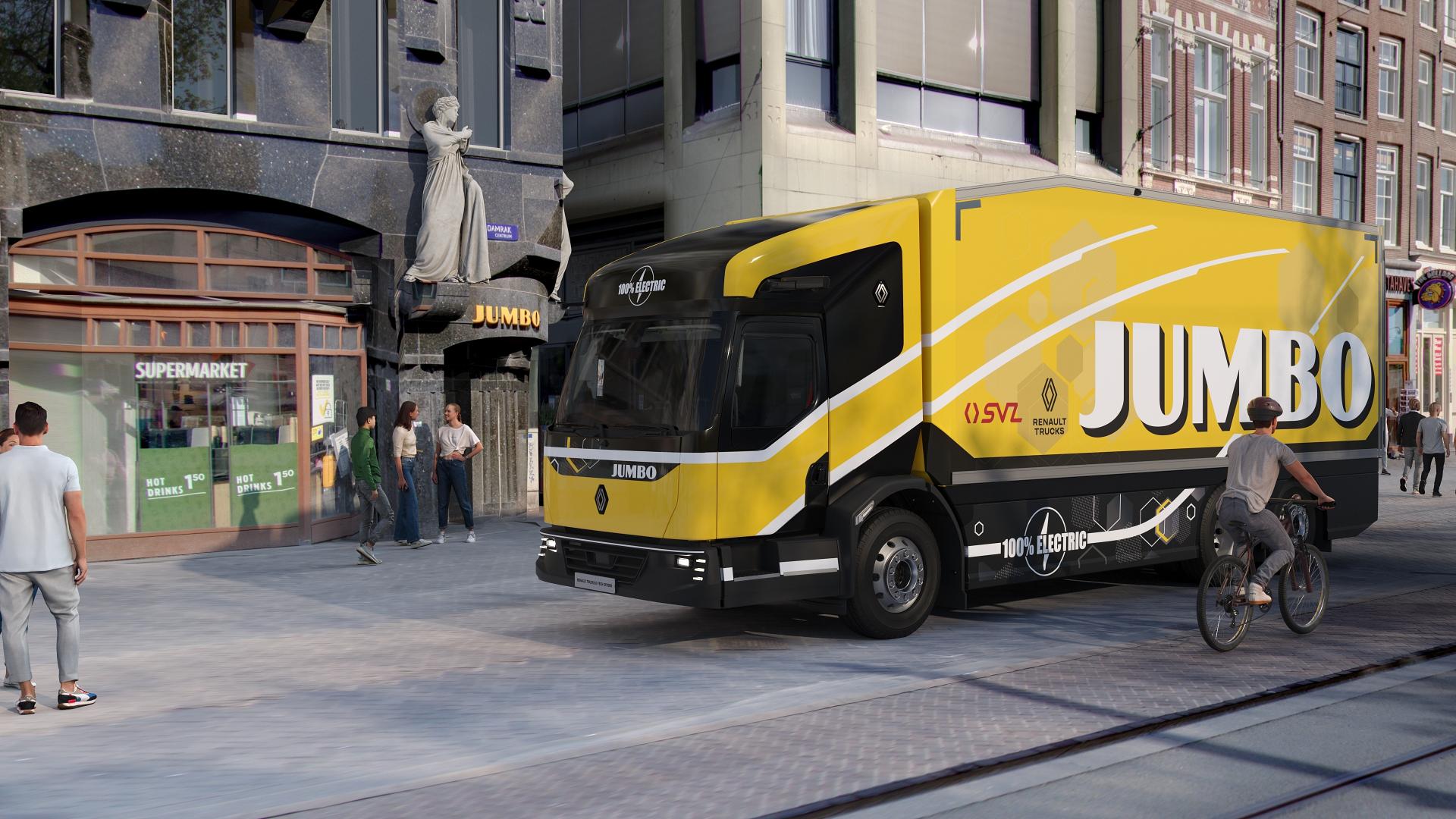 Renault Trucks, Jumbo and SVZ are testing the electric prototype dedicated to urban logistics